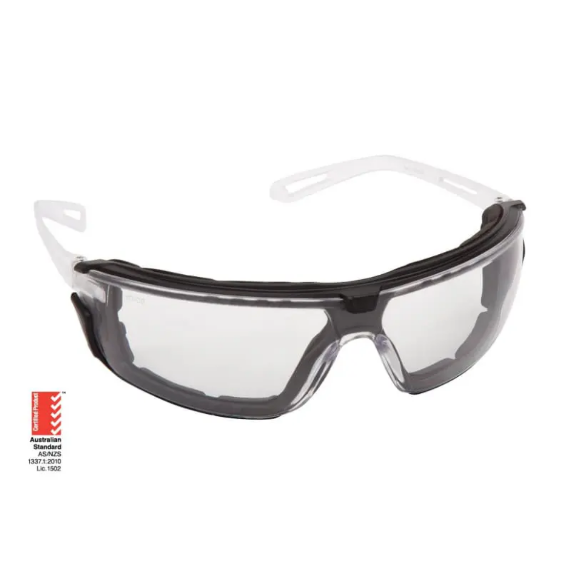 Picture of Force360 Air Clear Lens Safety Glasses with Gasket, Black/White