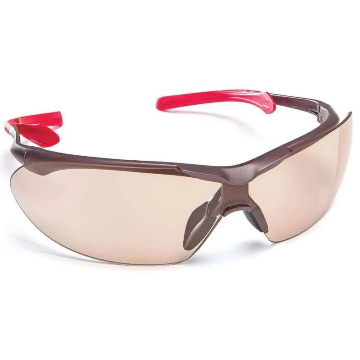 Picture of Force360 Eyefit Light Brown Lens Safety Glasses Red