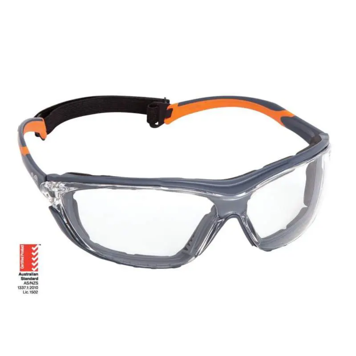 Picture of Force360 NeoGuard Clear Lens Safety Glasses with Foam Gasket, Orange
