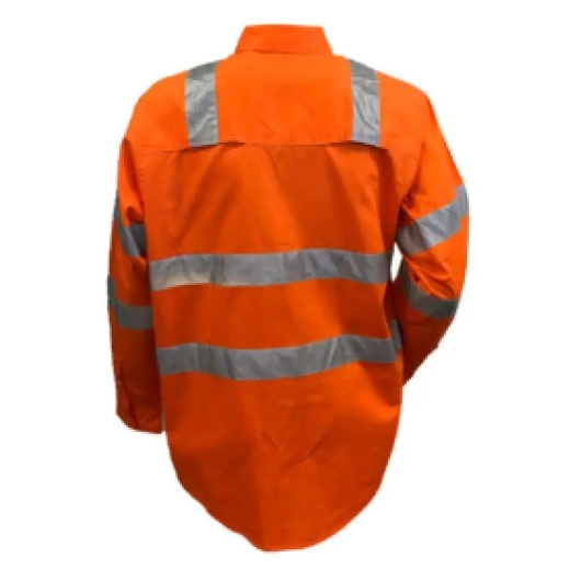 Picture of Tru Workwear, Shirt, Long Sleeve, Cotton Drill, VIC Rail Tape