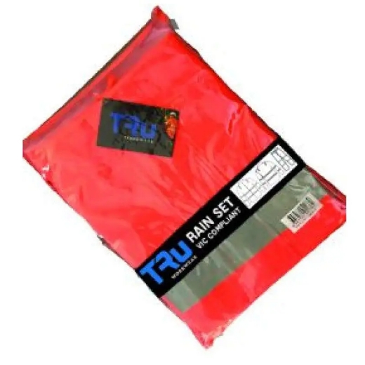 Picture of Tru Workwear, Jacket/Pant Rain Set in Bag, Tape, Rail Spec