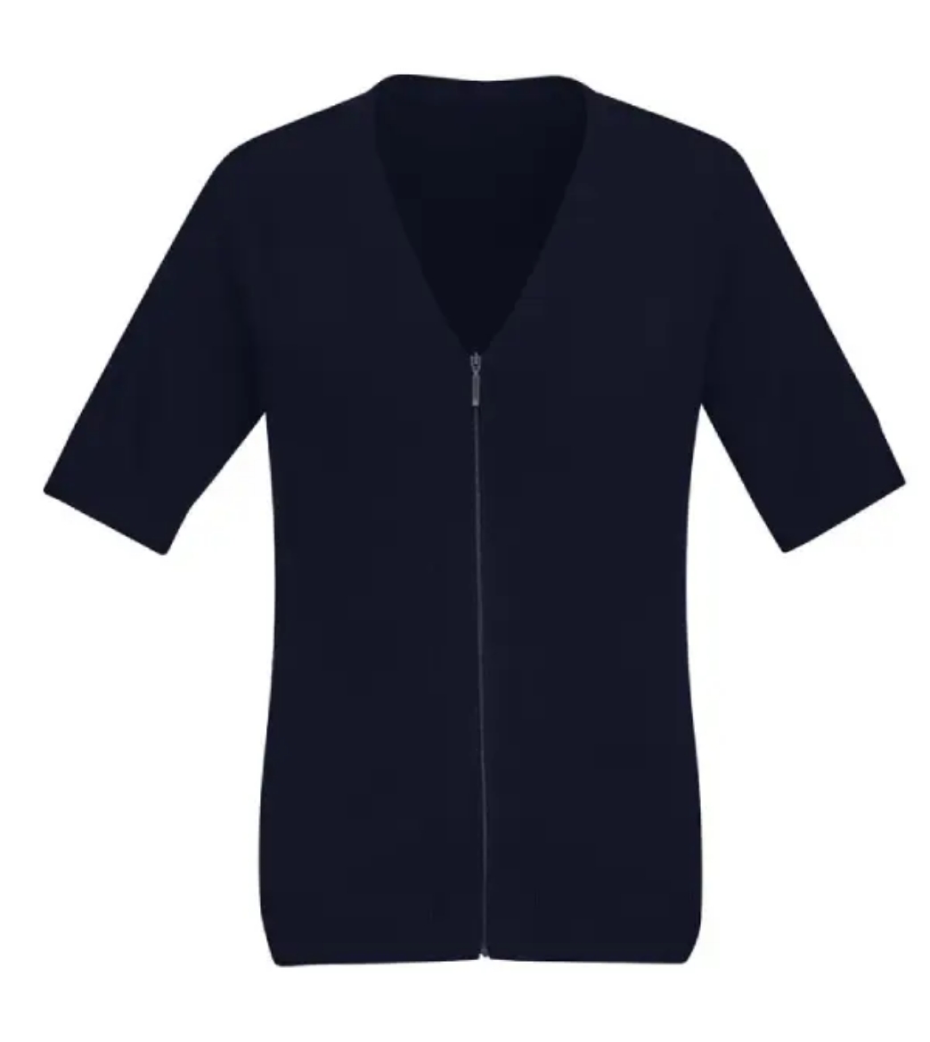 Picture of Biz Care, Womens Zip Front S/S Cardigan