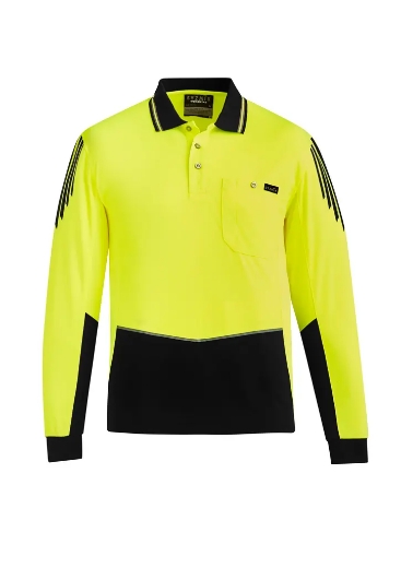 Picture of Syzmik, Mens Hi Vis Flux L/S Polo