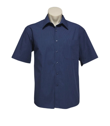 Picture of Biz Collection, Micro Check Mens S/S Shirt