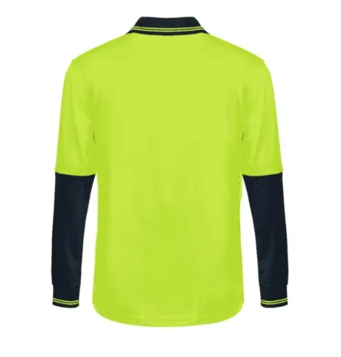 Picture of WorkCraft Hi-Vis Micromesh Polo Long Sleeve