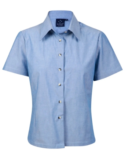 Picture of Winning Spirit, Ladies Chambray shirt, short sleeve