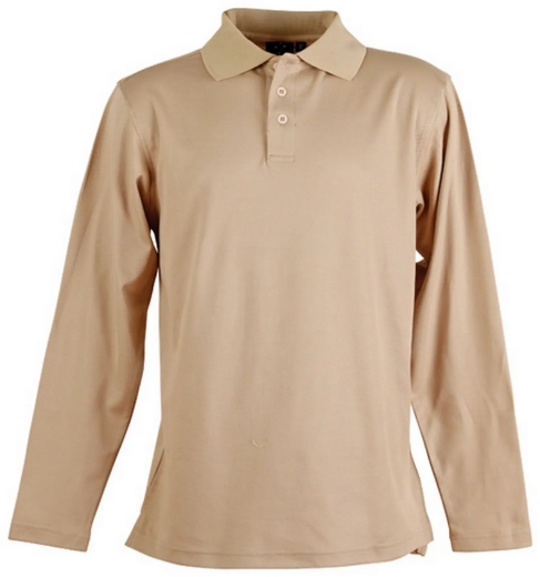 Picture of Winning Spirit, Mens Cotton Back Truedry L/S Polo