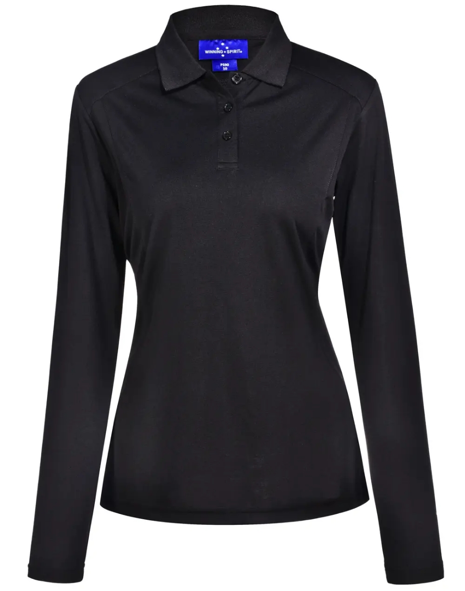 Picture of Winning Spirit, Ladies Bamboo Charcoal L/S Polo