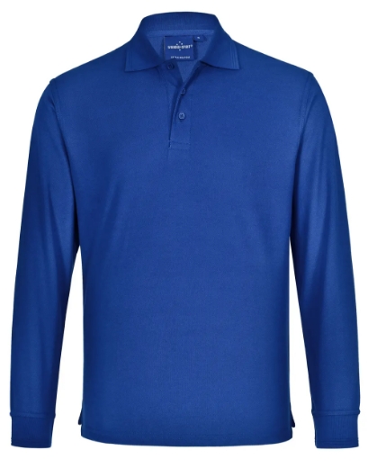 Picture of Winning Spirit, Adults Poly/Cotton Pique L/S Polo