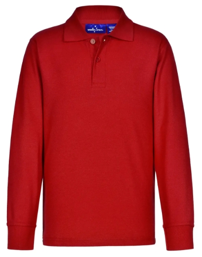 Picture of Winning Spirit, Kids Poly/Cotton Pique L/S Polo