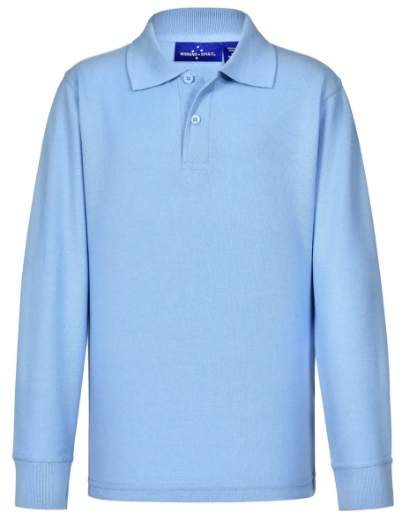 Picture of Winning Spirit, Kids Poly/Cotton Pique L/S Polo