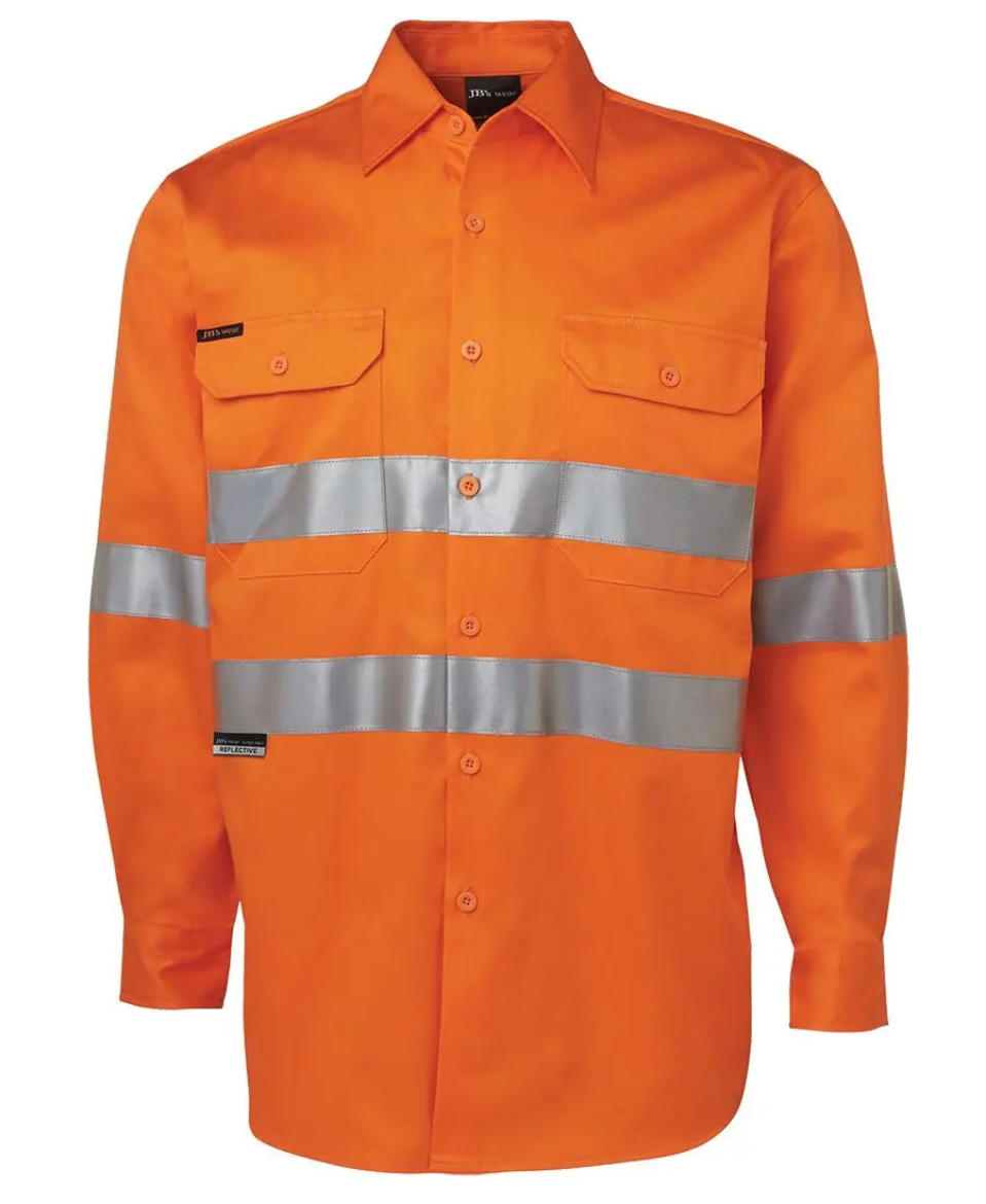 Picture of JB's Wear, L/S 190G Work Shirt Reflective Tape