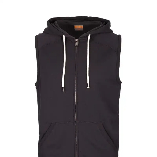 Picture of RAMO, Mens Heather Sleeveless Zip Hoodie