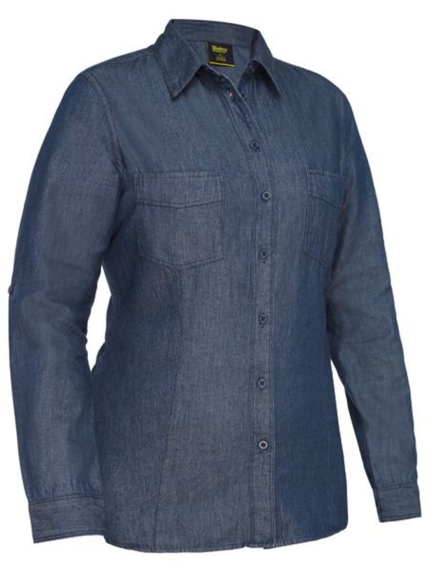 Picture of Bisley, Womens L/S Denim Shirt