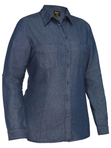 Picture of Bisley, Womens L/S Denim Shirt