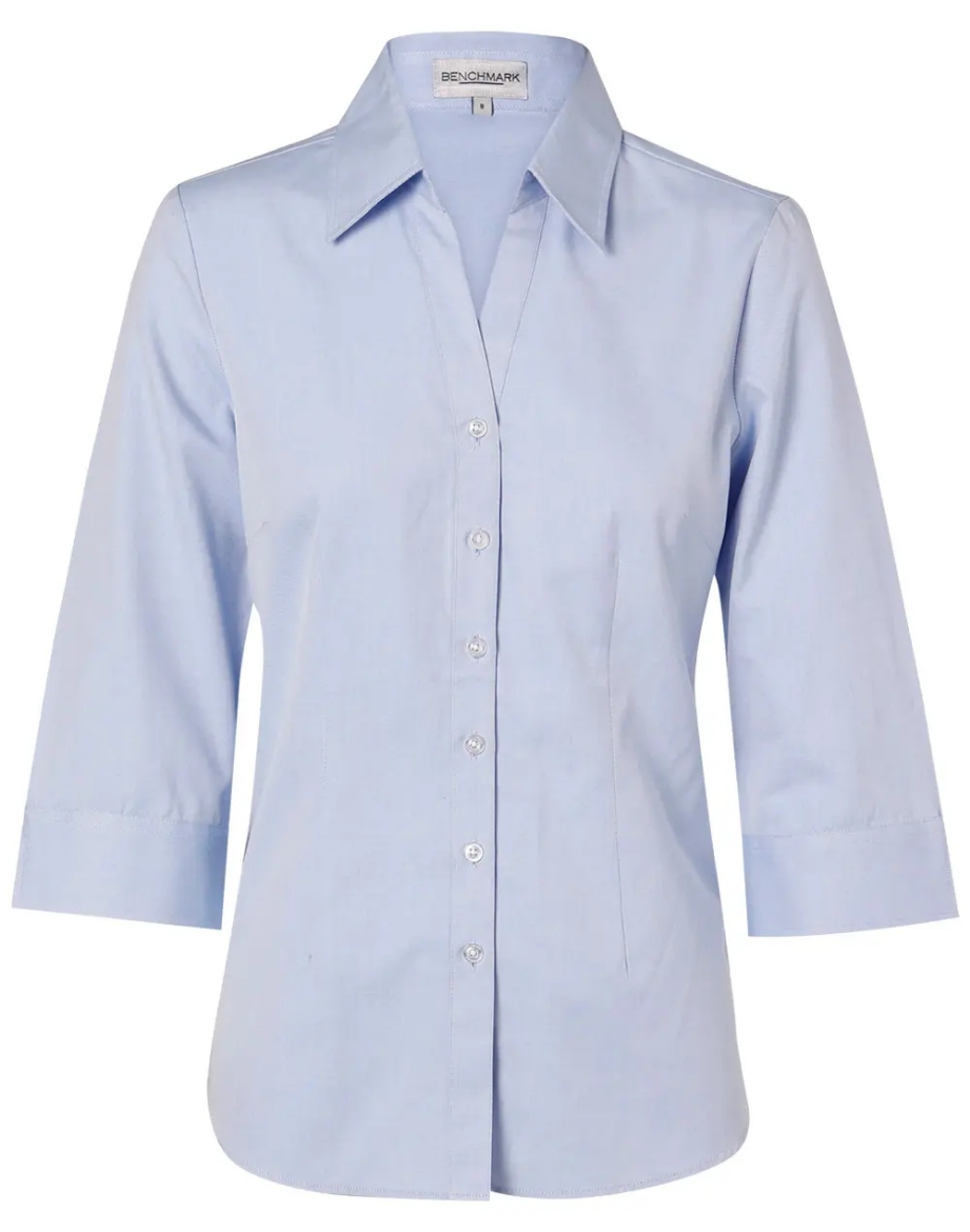 Picture of Winning Spirit, Ladies Fine Chambray 3/4 Sleeve Shirt