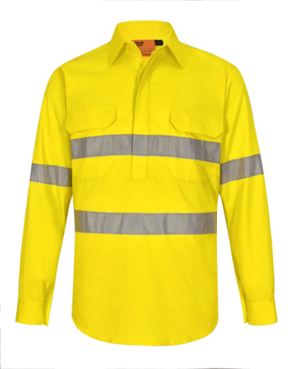 Picture of Winning Spirit, Unisex Hi Vis Cool-Breeze Closed Front LS Shirt