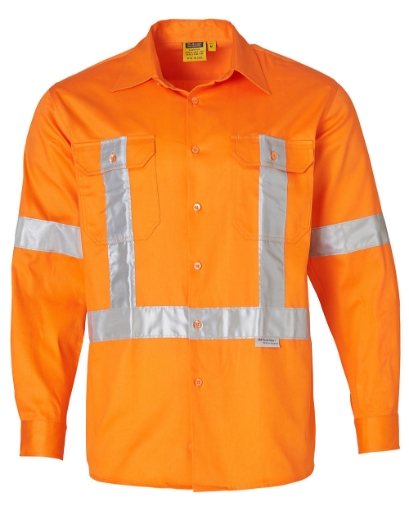 Picture of Winning Spirit, Mens High Visibility L/S Drill Shirt