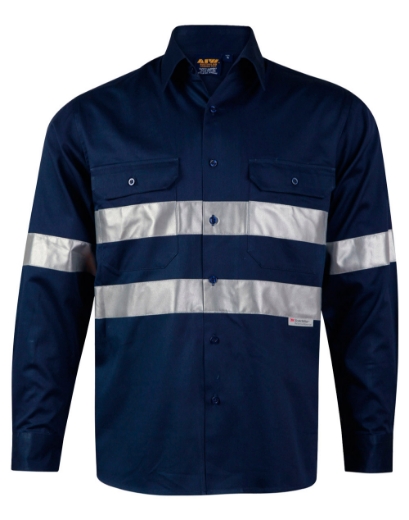 Picture of Winning Spirit, Mens Cotton Drill L/S Work Shirt