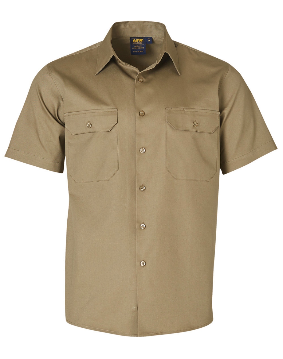 Picture of Winning Spirit, Mens Cotton Drill S/S Work Shirt