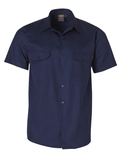 Picture of Winning Spirit, Mens Cotton Drill S/S Work Shirt