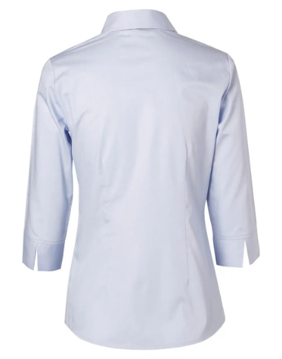 Picture of Winning Spirit, Ladies Fine Twill 3/4 Sleeve Shirt