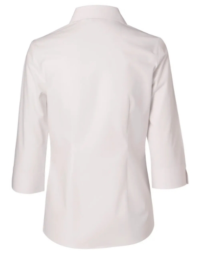 Picture of Winning Spirit, Ladies Fine Twill 3/4 Sleeve Shirt