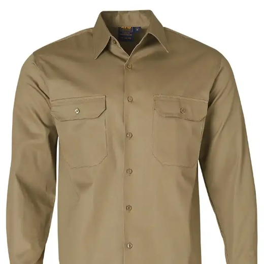 Picture of Winning Spirit, Mens Cotton Drill L/S Work Shirt