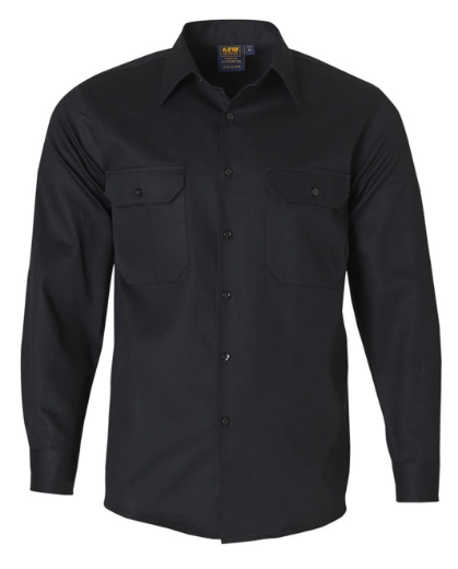 Picture of Winning Spirit, Mens Cotton Drill L/S Work Shirt