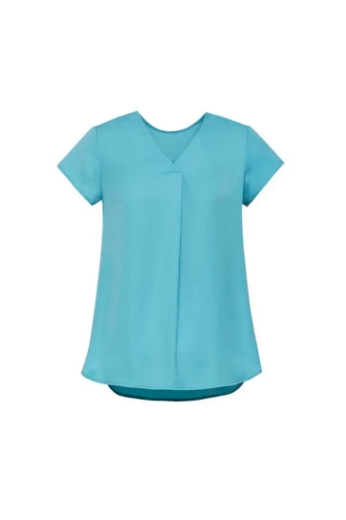 Picture of Biz Corporates, Kayla V-Neck Pleat Blouse