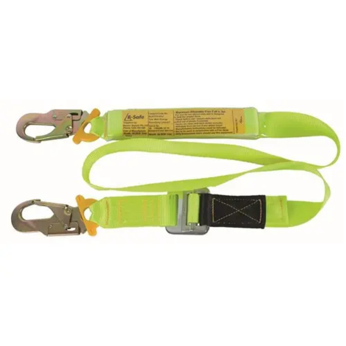 Picture of B-Safe, Shock Absorbing Lanyard Web 2M-0.7M Adjus Steel Snap Hooks 50KG-140KG