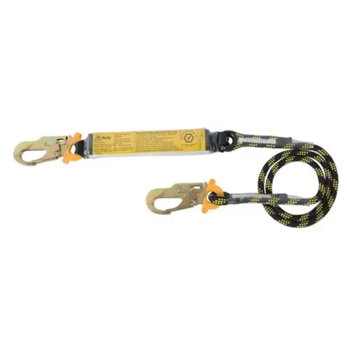 Picture of B-Safe, Shock Absorbing Lanyard Rope 2M Steel Snap Hooks 50KG-140KG