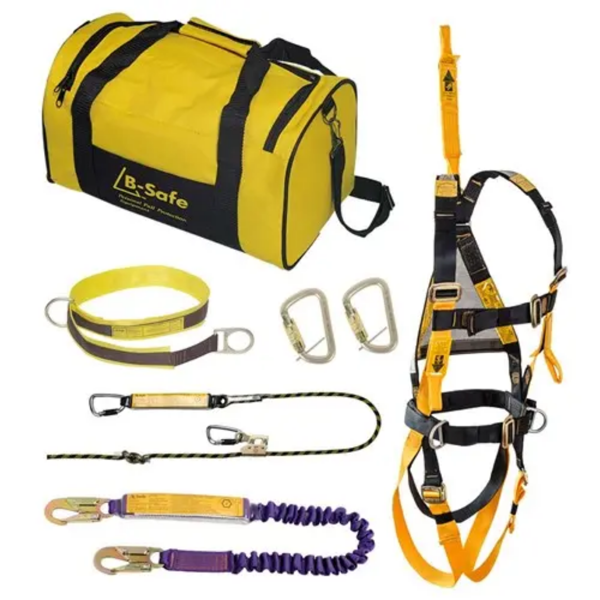 Picture of B-Safe, Shock Absorbing Lanyard Rope Adjustable 2M-0.7M Alumin Trip Lck Karabinrs 50KG-140