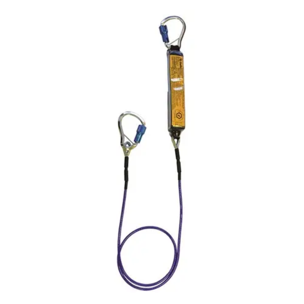 Picture of B-Safe, Shock Absorbing Lanyard PVC Wire 2M Steel Twist Lock Karabiners 50KG-140KG