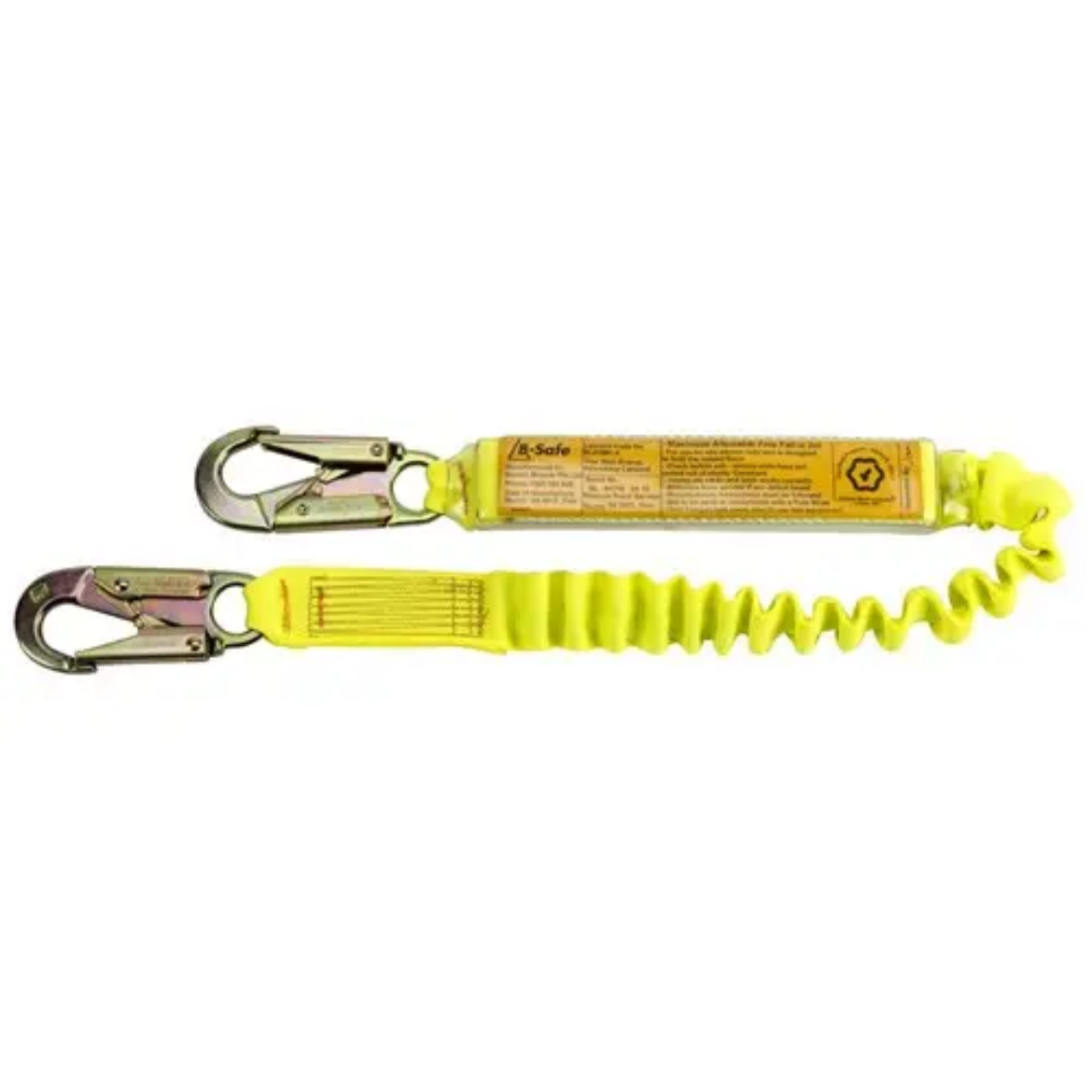 Picture of B-Safe, Shock Absorbing Lanyard Elasticised 1M-0.7M Steel Snap Hooks 50KG-140KG