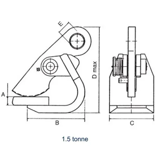 Picture of Beaver, CQ Horizontal Plate Clamps