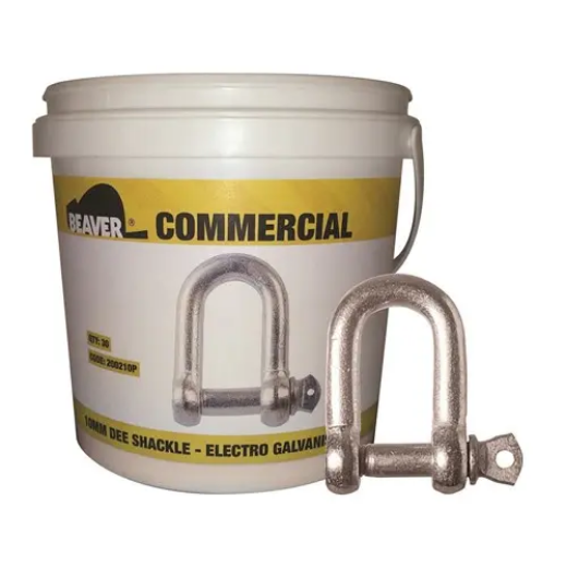 Picture of Beaver, Electro Galvanised Commercial Dee 6mm Shackles