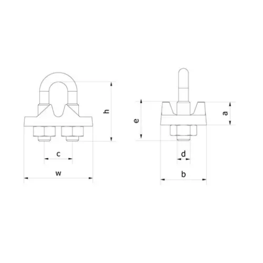 Picture of Beaver, Commercial Galvanised 13mm Wire Rope Grips