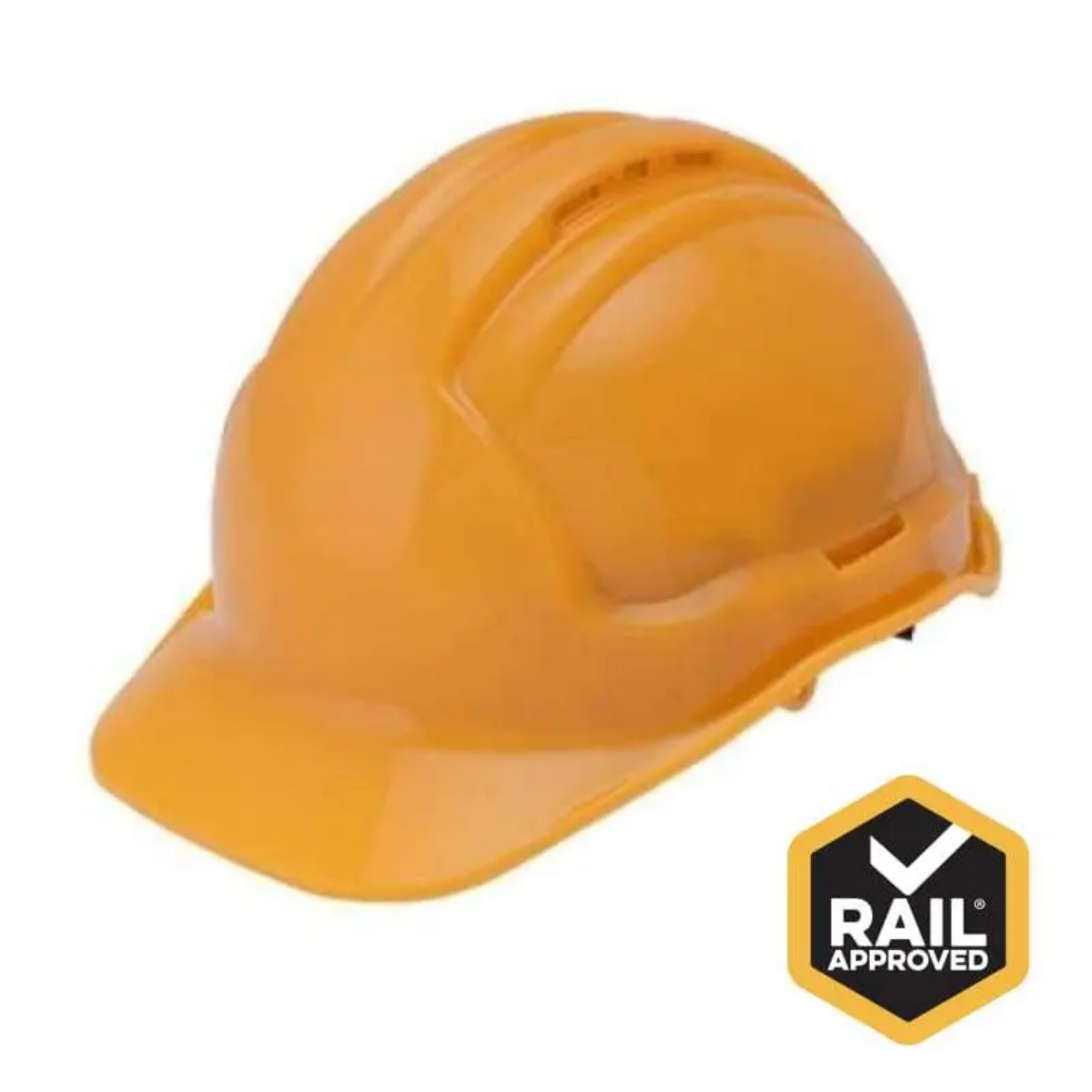 Picture of NBCF Hard Hat, Ratchet Harness, Clearview, Vented, Rail Spec Retail Packaging