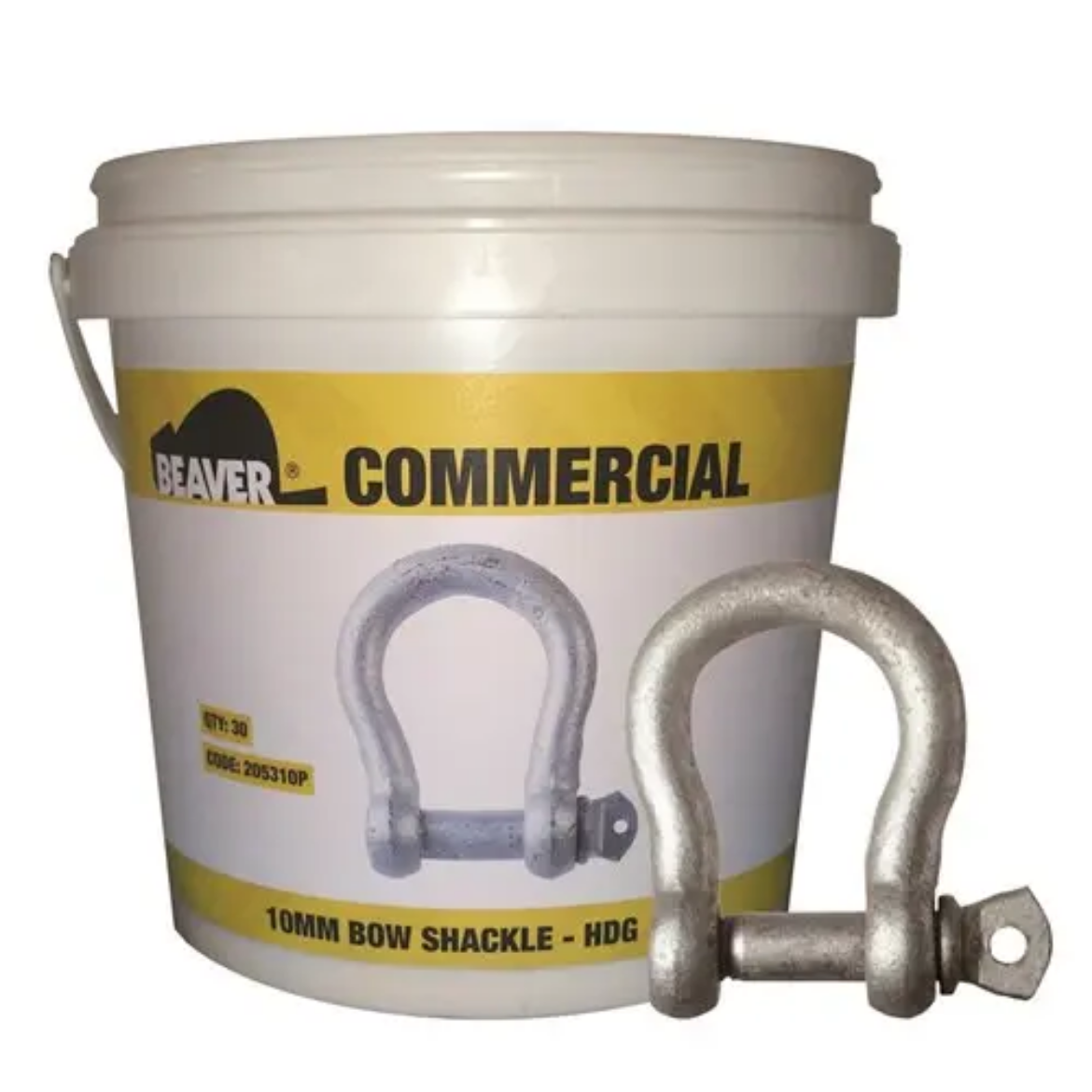 Picture of Beaver, Hot Dipped Galvanised Commercial Bow Shackles - Galvanised Size 13mm