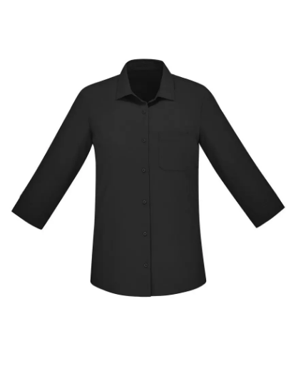 Picture of Biz Care Florence Womens Plain 3/4 Sleeve Shirt - Charcoal - Size 18