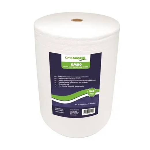 Picture of Frontier, Kwikmaster KM80 Industrial Wipers White 150 Sheets Per Box (4 per carton) - White